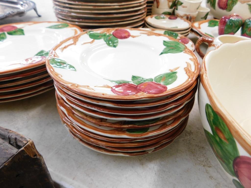 78 Piece Franciscan Ware Plateware Set - Apple Pattern - 5 Pieces Have Chips - 5
