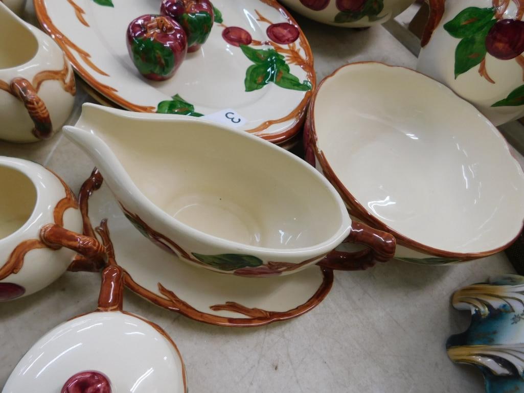 78 Piece Franciscan Ware Plateware Set - Apple Pattern - 5 Pieces Have Chips - 8