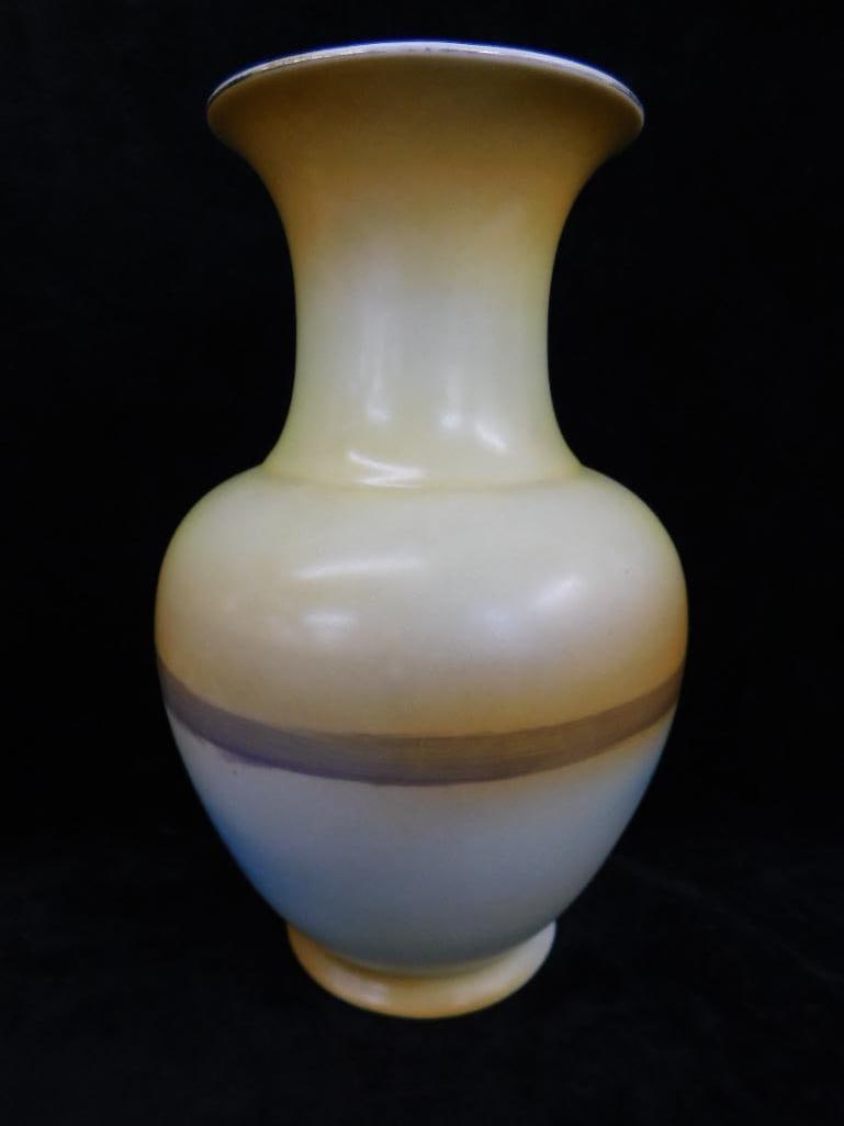 Pair of Vintage Hand Painted Noritake Porcelain Vases - Each 8.5" x 5.25" - 9