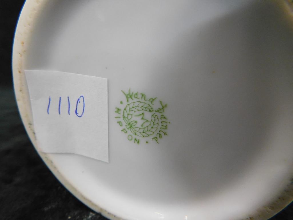 Pair of Vintage Hand Painted Nippon Porcelain Double Handled Vases - Each 8.5" x 5.25" - 6