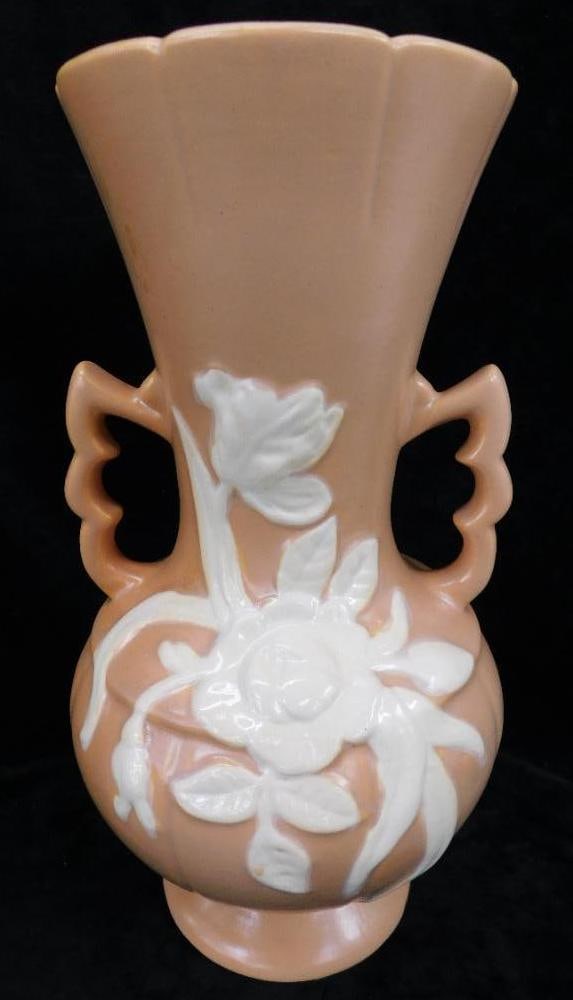 Vintage Weller Double Handled Vase - 13.25" x 7" (1 of 11)