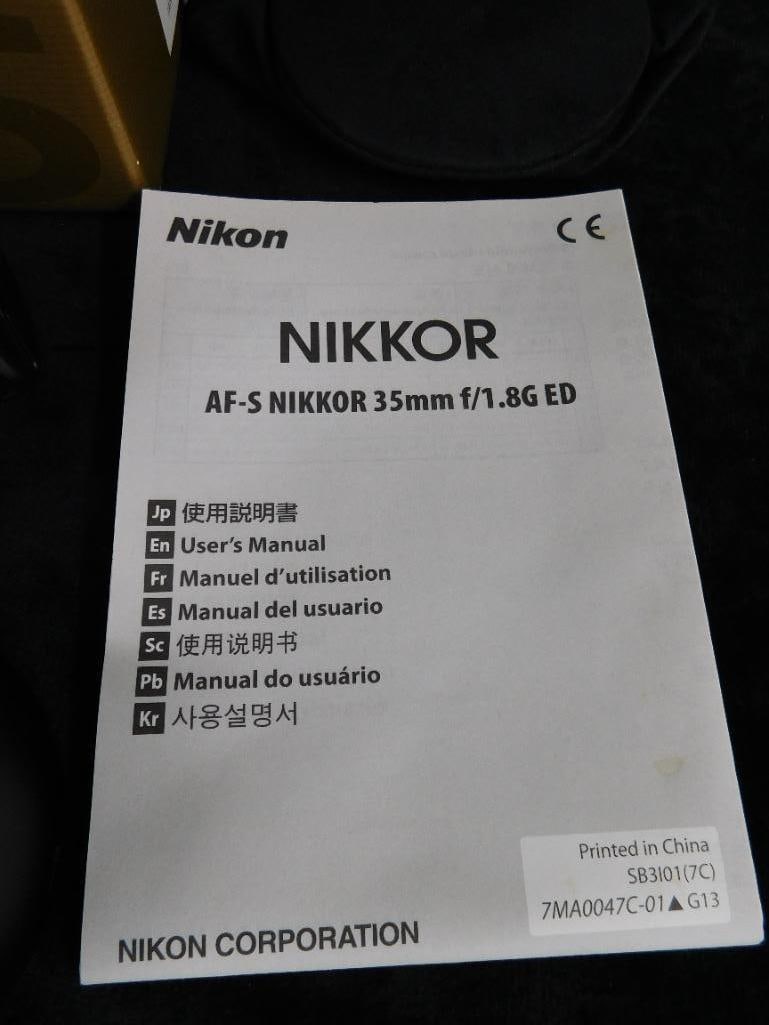 Nikkor Camera Lens By Nikon - AF-S - 35mm - F/1.8 - G ED - 4