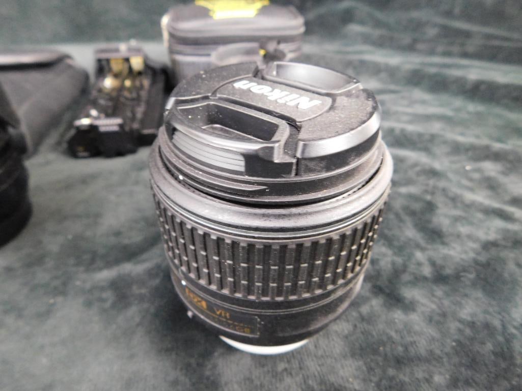 Box Lot with Misc. Camera Lenses and Attachments - Fujifilm - Nikon - Hoodman - 9