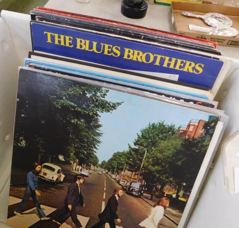 Box Lot of 30 Plus LP Albums - 60s-70s Rock and Roll Albums: See Photos For Details and Condition 