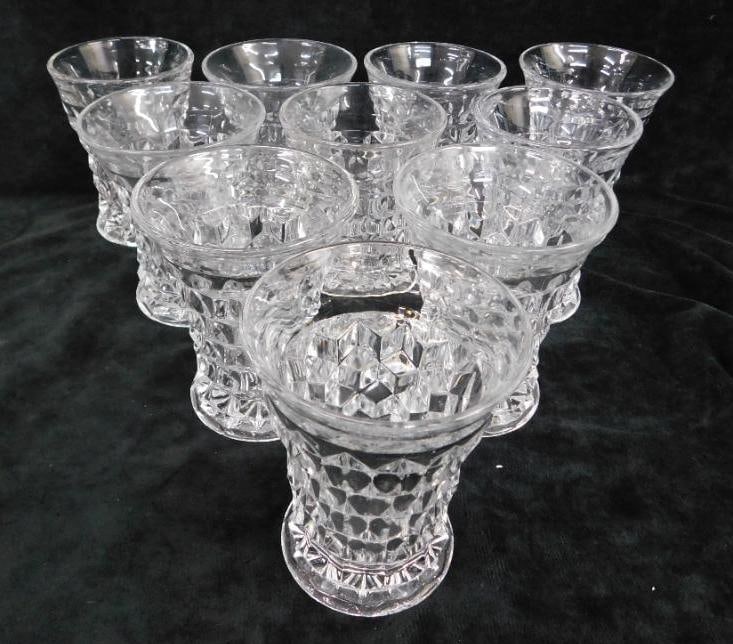 Fostoria Glassware - American Pattern - 10 - 4 1/8" Highballs: See Photos For Details and Condition 