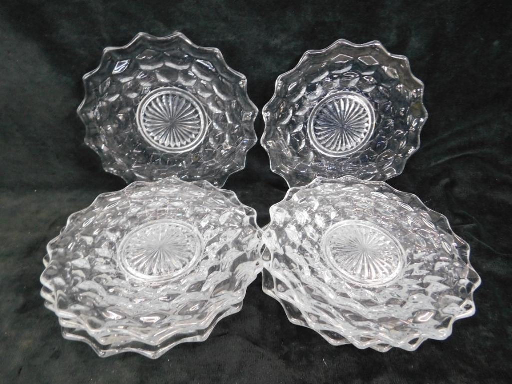 Fostoria Glassware - American Pattern - 8 - 5.75" Bread and Butter Plates: See Photos For Details and Condition 