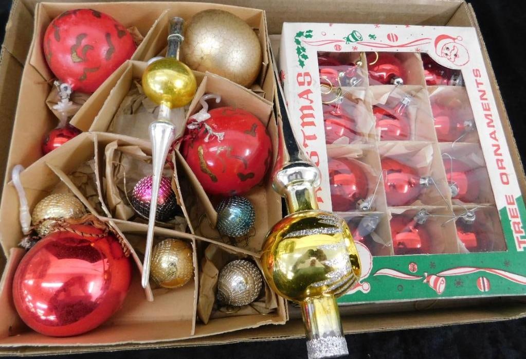 Vintage Christmas Tree Ornaments and Topper (1 of 10)