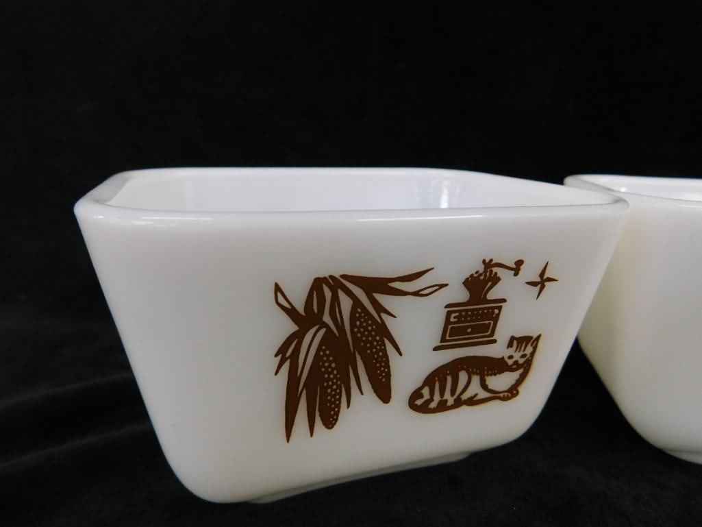 Pyrex - 3 Mini Loaf Pans - Each 2.5" x 4.25" x 3.5" - 2