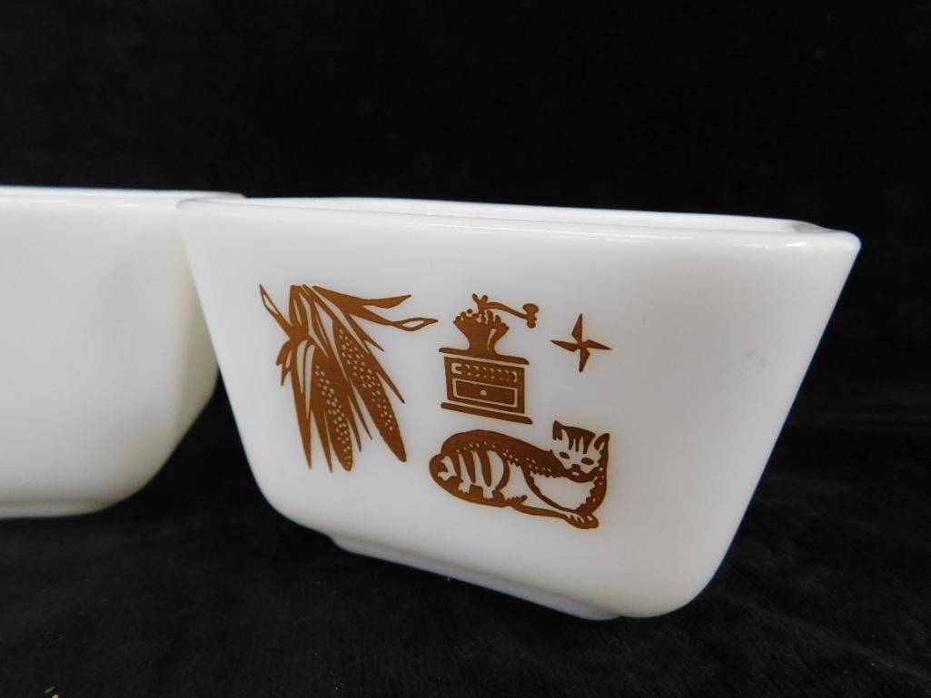 Pyrex - 3 Mini Loaf Pans - Each 2.5" x 4.25" x 3.5" - 4