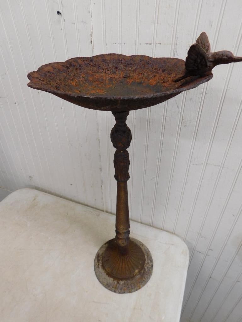 Cast Iron Pedestal Bird Bath - 24" x 10.5" - 7