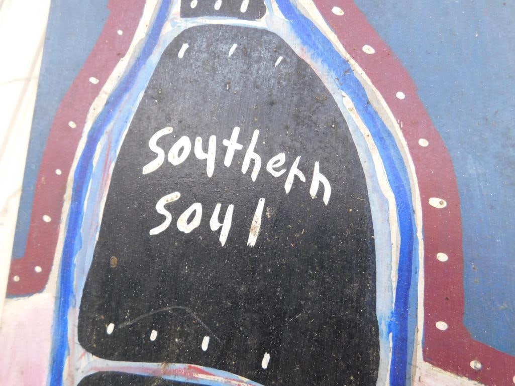Southern Folk Art Painting on Wood - "Southern Soul" - Signed Kirk Stansbury - 20" x 7.25" - 4