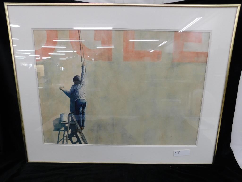 Modern Lithograph - Signed Rob Barbee - Graffiti Artist - Framed - 24.25" x 31.25" - 12