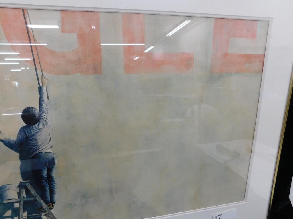 Modern Lithograph - Signed Rob Barbee - Graffiti Artist - Framed - 24.25" x 31.25" - 4