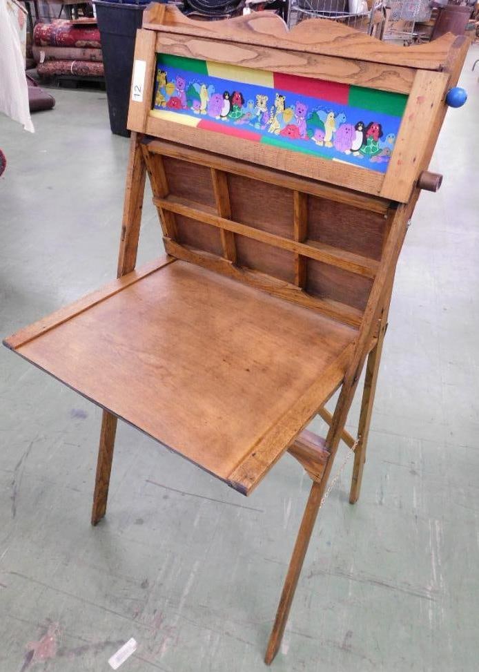 Vintage Childs Art / Workstation - 46.5" x 21.5" 24": See Photos For Details and Condition 