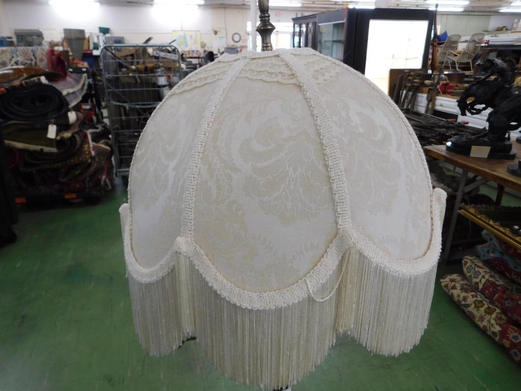 Vintage Brass Floor Lamp with Swing Out Shade - 60" x 16" - 2