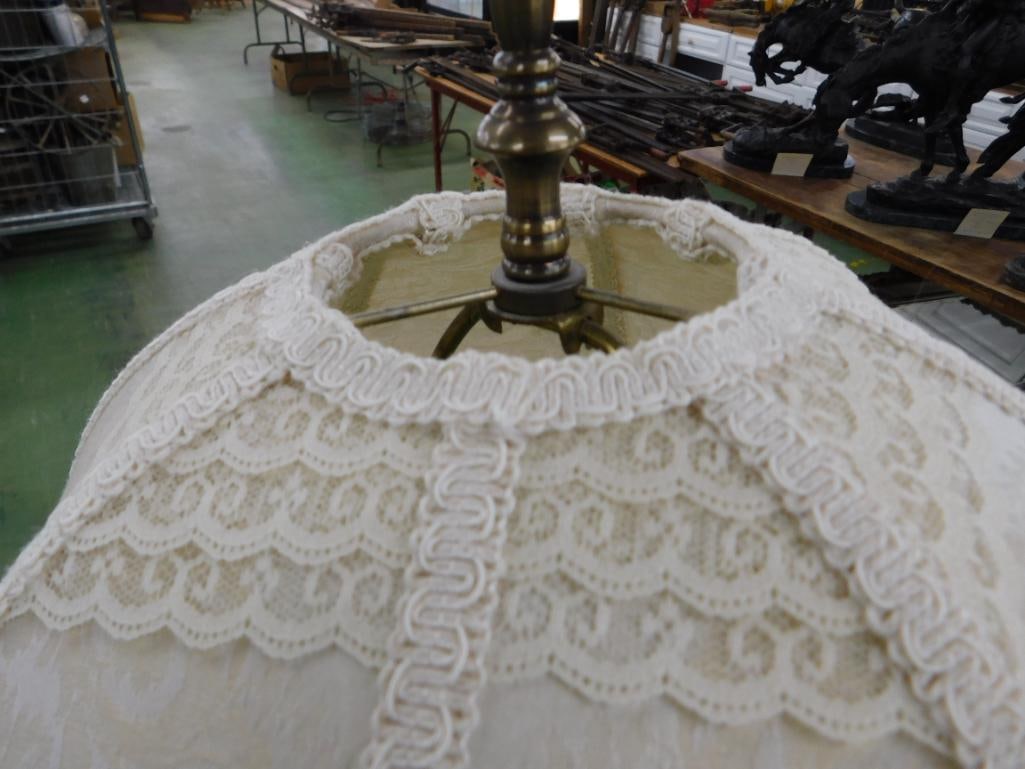 Vintage Brass Floor Lamp with Swing Out Shade - 60" x 16" - 3