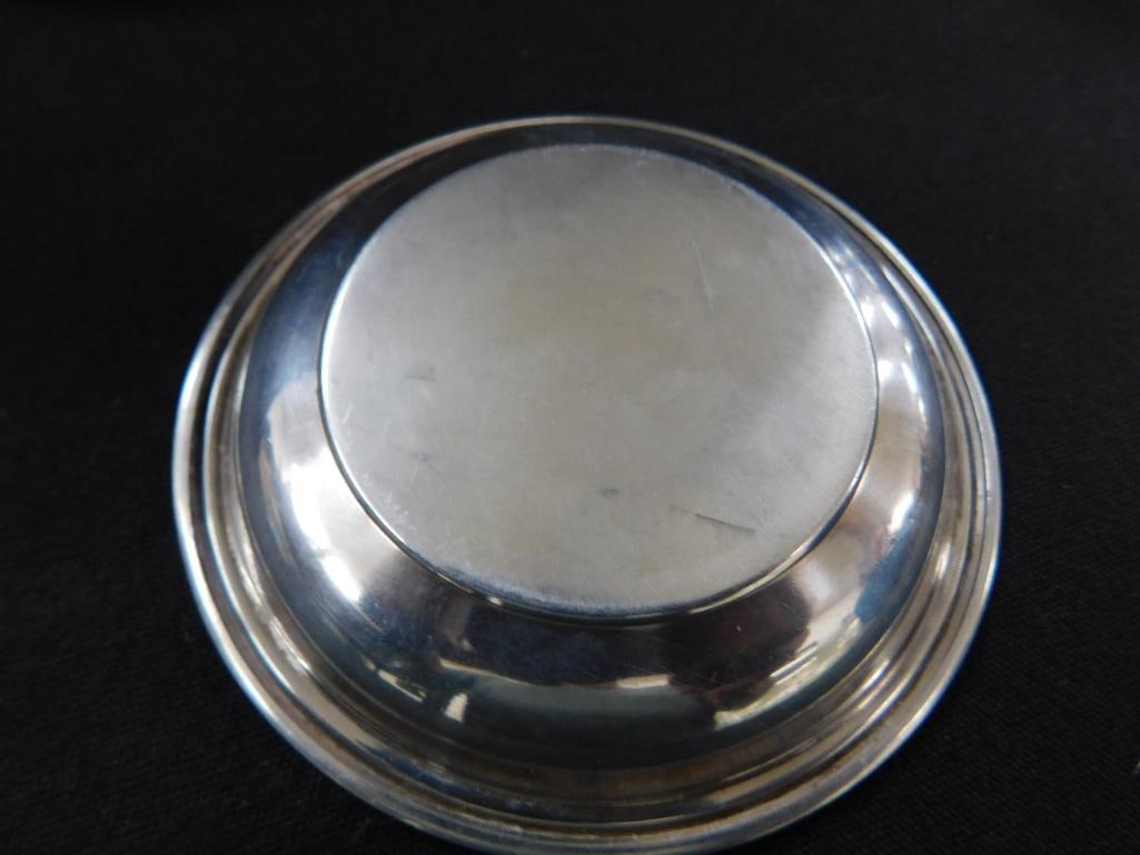 Sterling Silver - 4.75" Plate - 3.25" Plate - 1.5" Covered Bowl - 83 Grams - 5