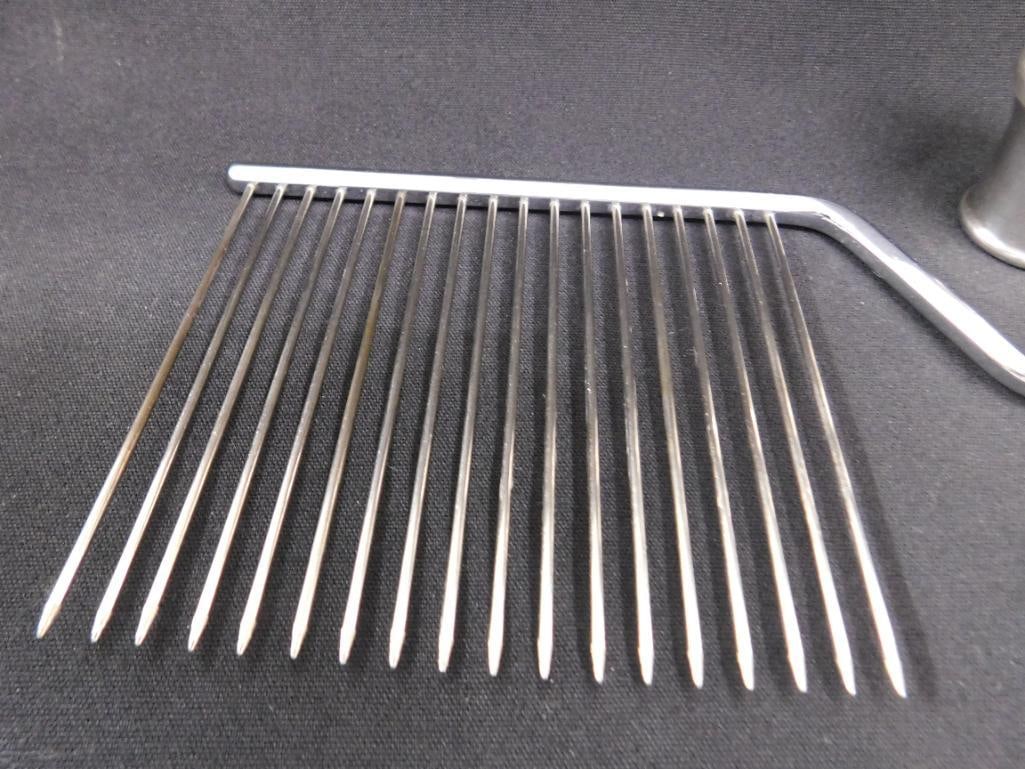 Sterling Silver - Tea Infuser with Plate 28.6 Grams - Weighted Cake Cutter - 6