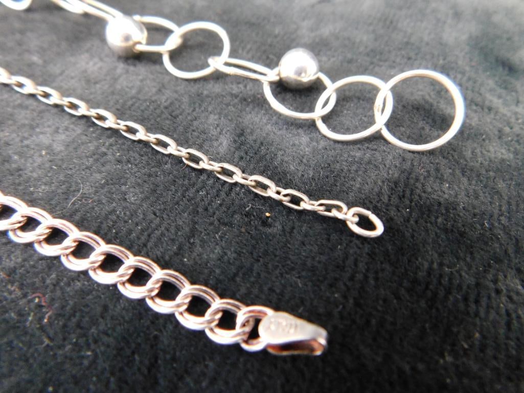 Sterling Silver - 4 Bracelets - 31.93 Grams - 4