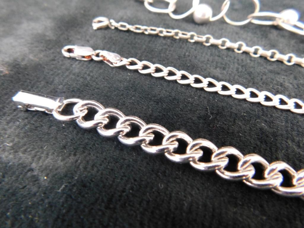 Sterling Silver - 4 Bracelets - 31.93 Grams - 5
