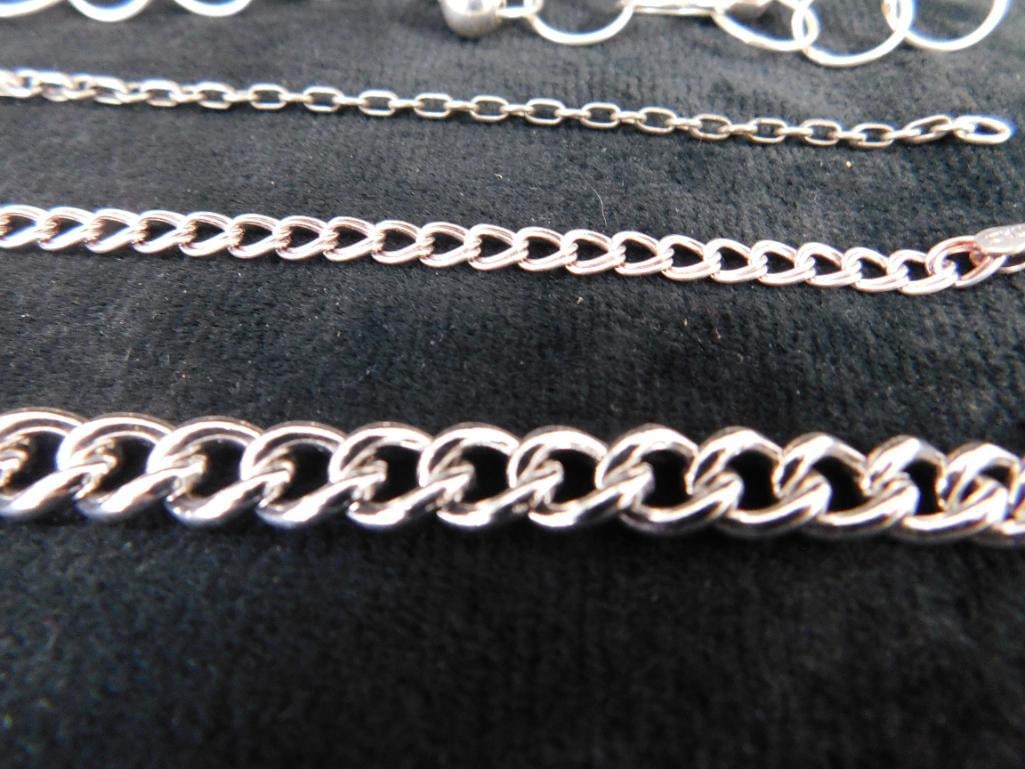 Sterling Silver - 4 Bracelets - 31.93 Grams - 6