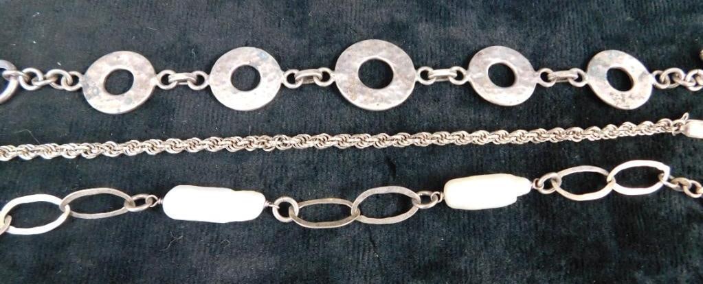 Sterling Silver - 3 Bracelets - 31.91 Grams (1 of 6)