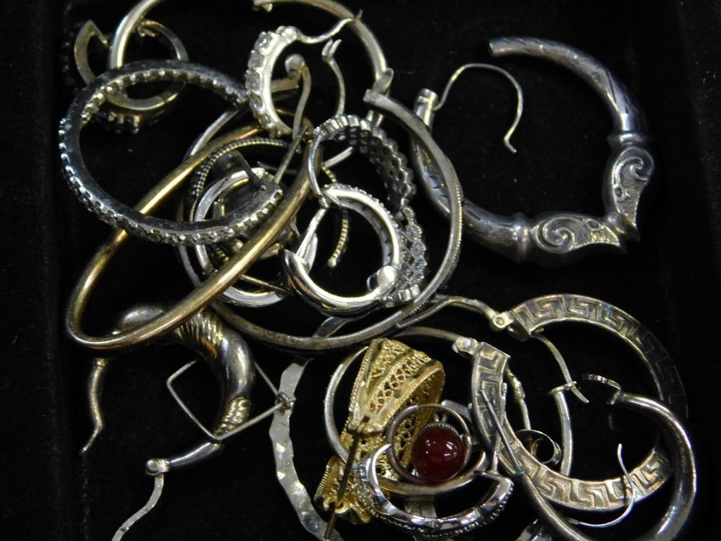 Sterling Silver - Single Earrings - 40.28 Grams TW: See Photos For Details and Condition