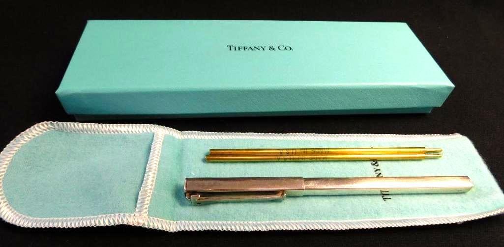 Sterling Silver - Tiffany and Co. - T-Clip - Ballpoint Pen - Box - 2 Refills - 17.91 Grams TW (1 of 11)