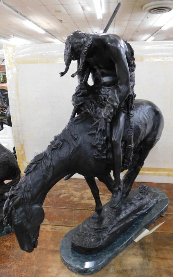 James Earl Fraser - AFTER DEATH - "End Of The Trail" - L.E. 10/300 - 32.5" x 30" x 9": Also Known As "Trail of Tears" - See Photos For Details and Condition 