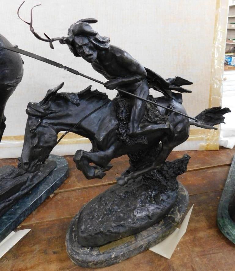 Frederic Remington - AFTER DEATH - "Cheyenne" - 21" x 22" x 9": See Photos For Details and Condition 