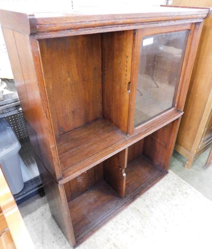 3 Piece Stacking Bookcase - 1 Sliding Glass Door - 3 Piece - 50.5" x 37" x 12.5" (1 of 7)