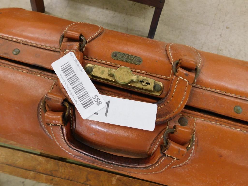 Vintage Leather Top Open Doctor s Bag - 12" x 17.5" x 8.5" - 2