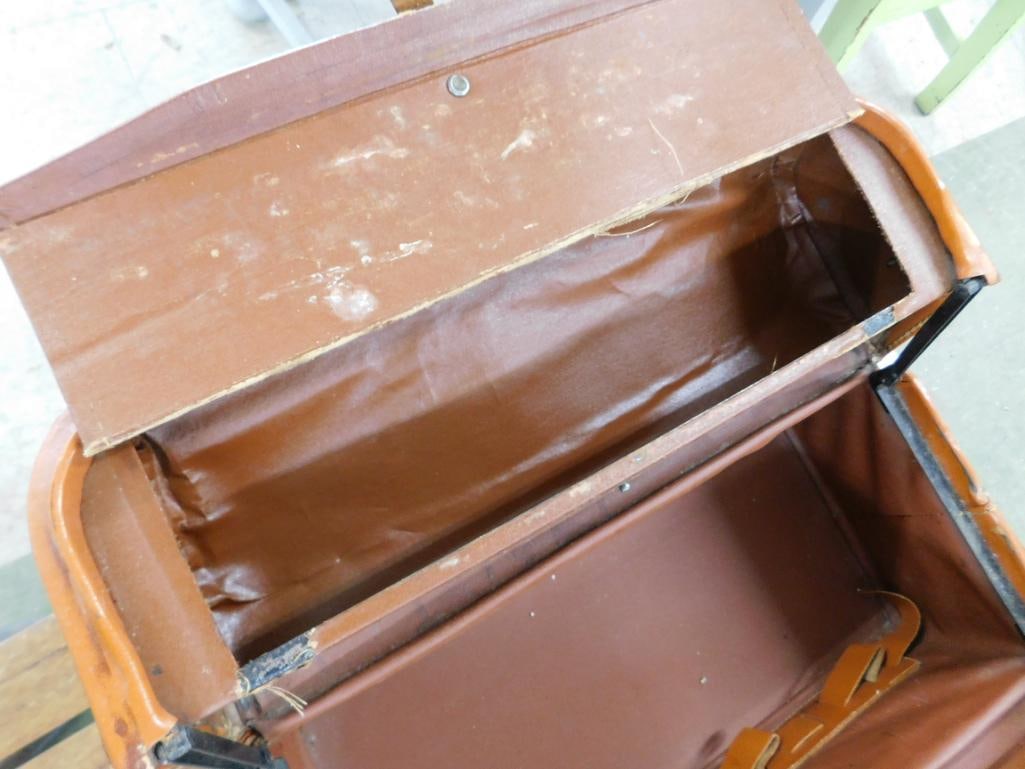 Vintage Leather Top Open Doctor s Bag - 12" x 17.5" x 8.5" - 6