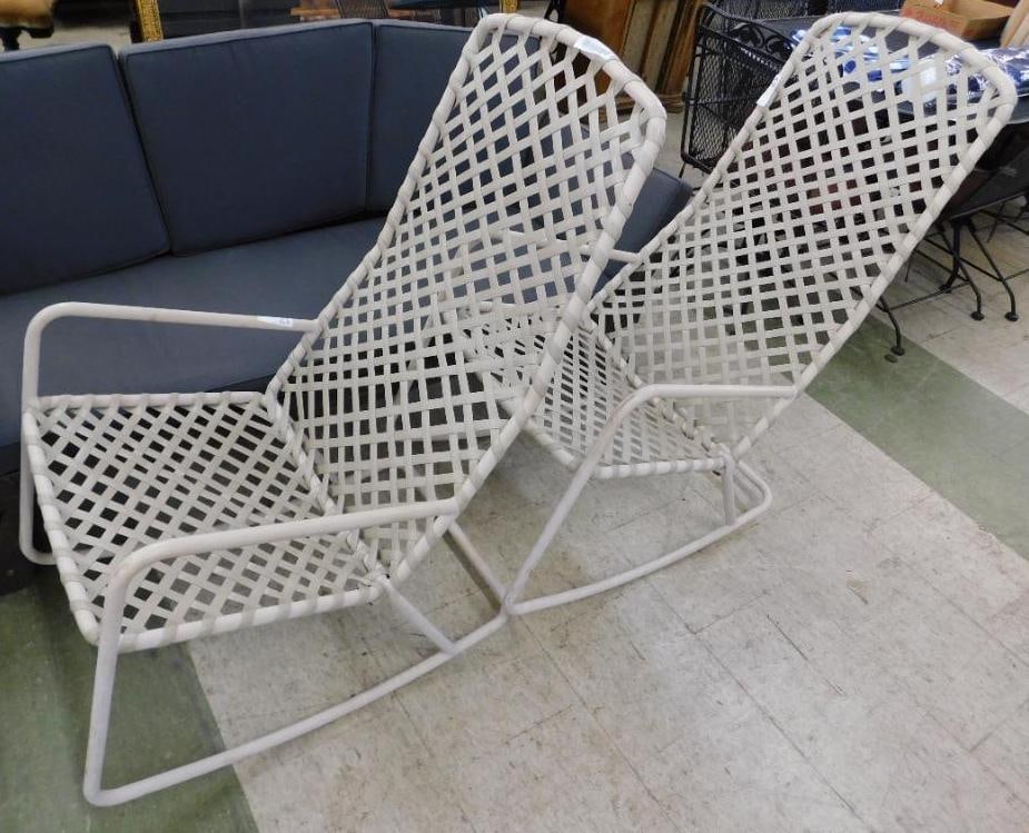 Pair of Aluminum Rocking Chairs - Each: See Photos For Details and Condition 