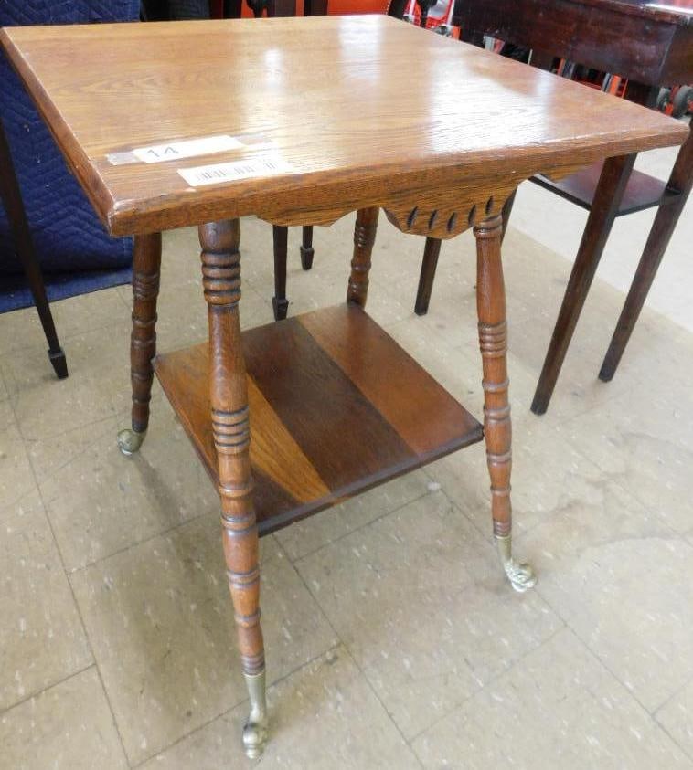 Square Oak Occasional Table - 28" x 20" x 20" (1 of 8)