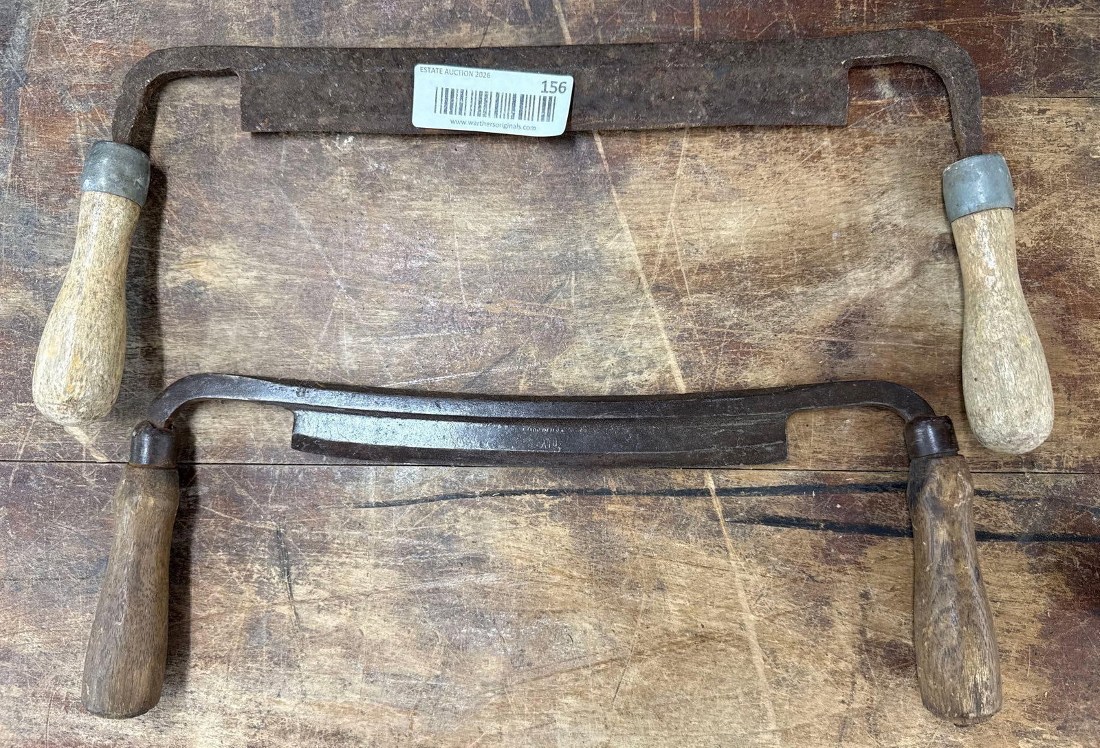 Lot of 2 vintage drawknives: Blade lengths: 1-10, 1-8.25