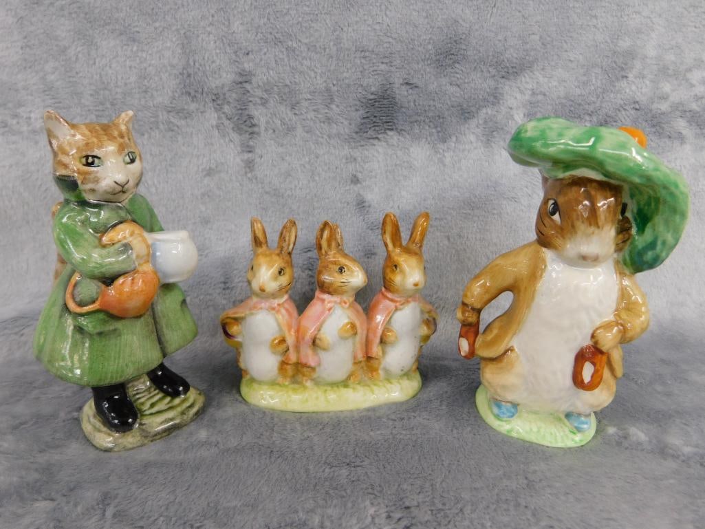 Group of 3 Beswick Beatrix Potter Figures - "Simpkin" - "Benjamin Bunny" - - 11