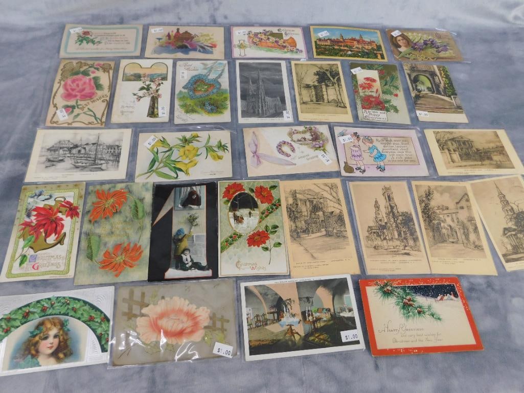 Group of Vintage Used Postcards - Holidays and More: See Photos For Condition and Details