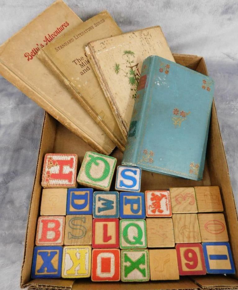Vintage Childs Letter Blocks - Books: See Photos For Condition and Details