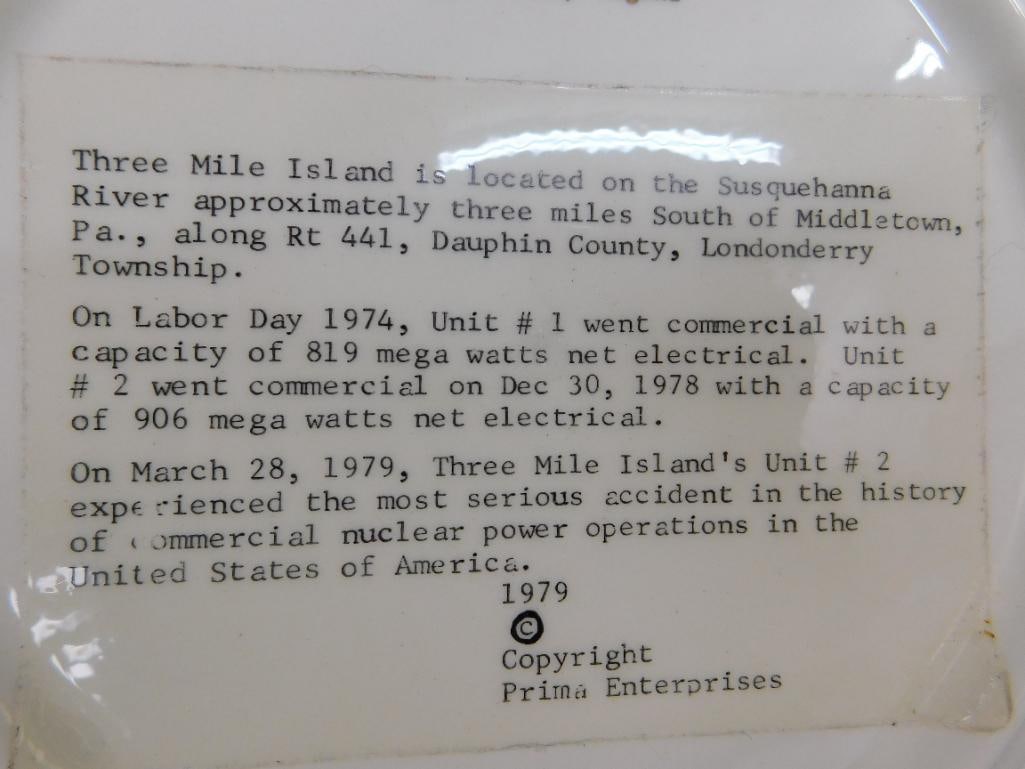 1979 10.25" Three Mile Island Nuclear Plant Collector Plate - Pre-Accident - 6