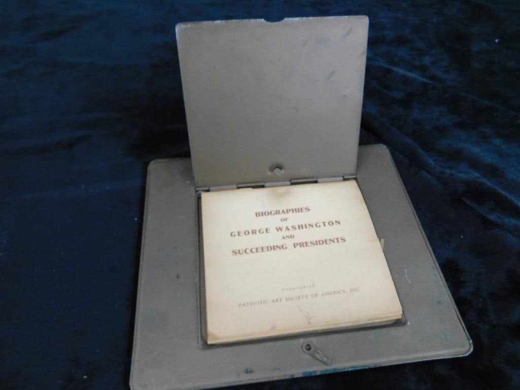 Vintage 1923-24 Metal Presidents Plaque with Booklet - 6.5" x 7.25" - 10