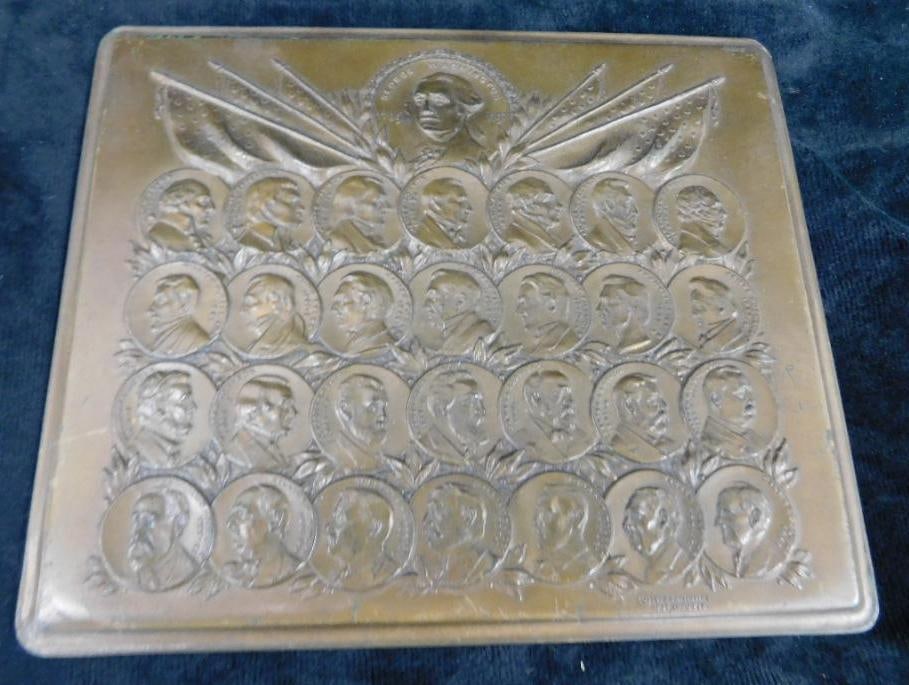 Vintage 1923-24 Metal Presidents Plaque with Booklet - 6.5" x 7.25" (1 of 12)