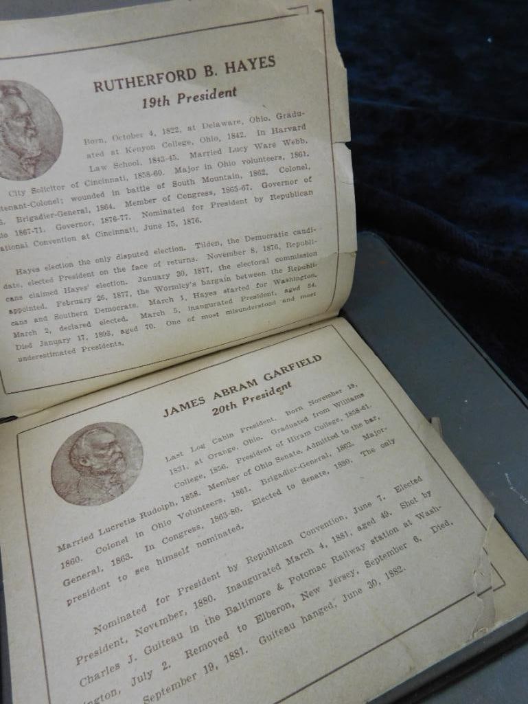 Vintage 1923-24 Metal Presidents Plaque with Booklet - 6.5" x 7.25" - 9
