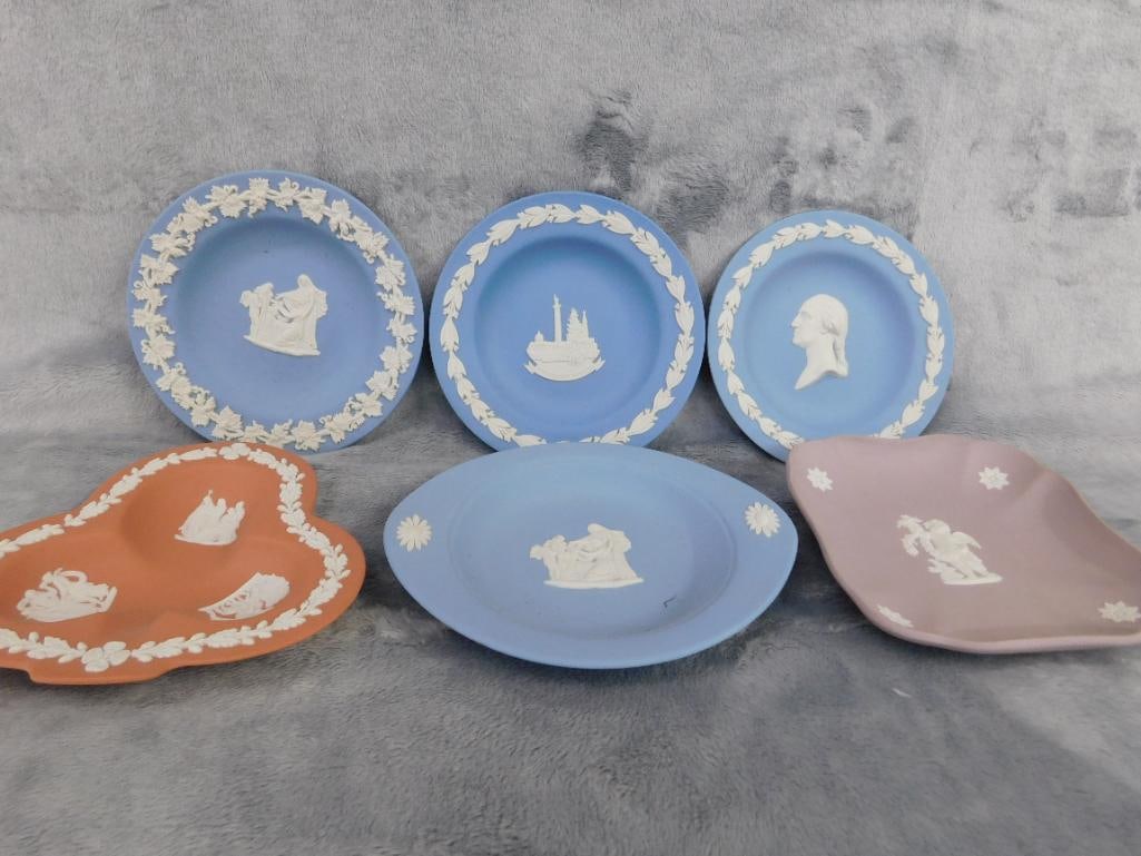 Group of 6 Wedgwood Jasperware 4.5" Ashtray / Small Plates - 9