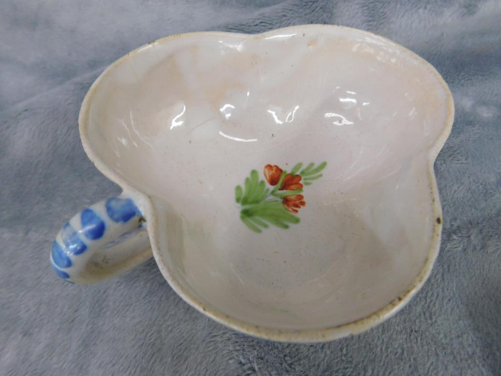 Box Lot - Wedgwood Vase - Argyle Vase - 2 Belleek Leaf Plates - Quimper Dish - 11