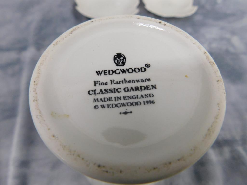 Box Lot - Wedgwood Vase - Argyle Vase - 2 Belleek Leaf Plates - Quimper Dish - 3