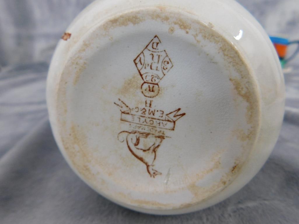 Box Lot - Wedgwood Vase - Argyle Vase - 2 Belleek Leaf Plates - Quimper Dish - 5