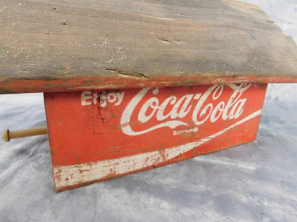 Vintage Hand Made Coca Cola Bird House - 7.25" x 13.5" x 7" - 3