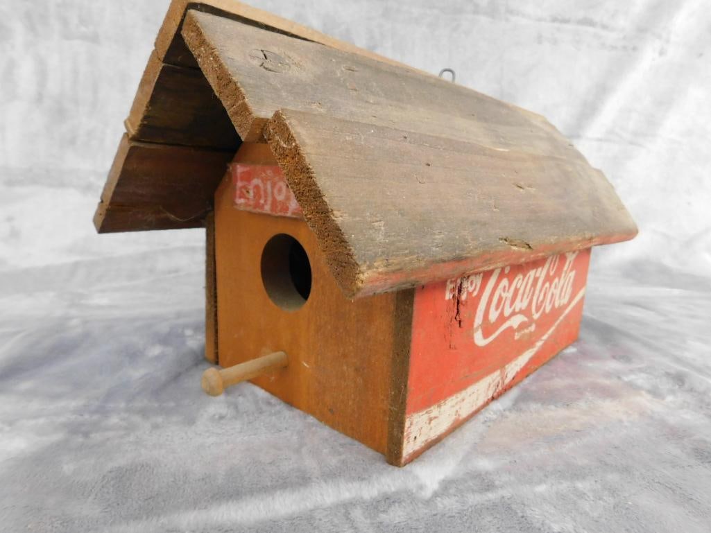 Vintage Hand Made Coca Cola Bird House - 7.25" x 13.5" x 7" - 7