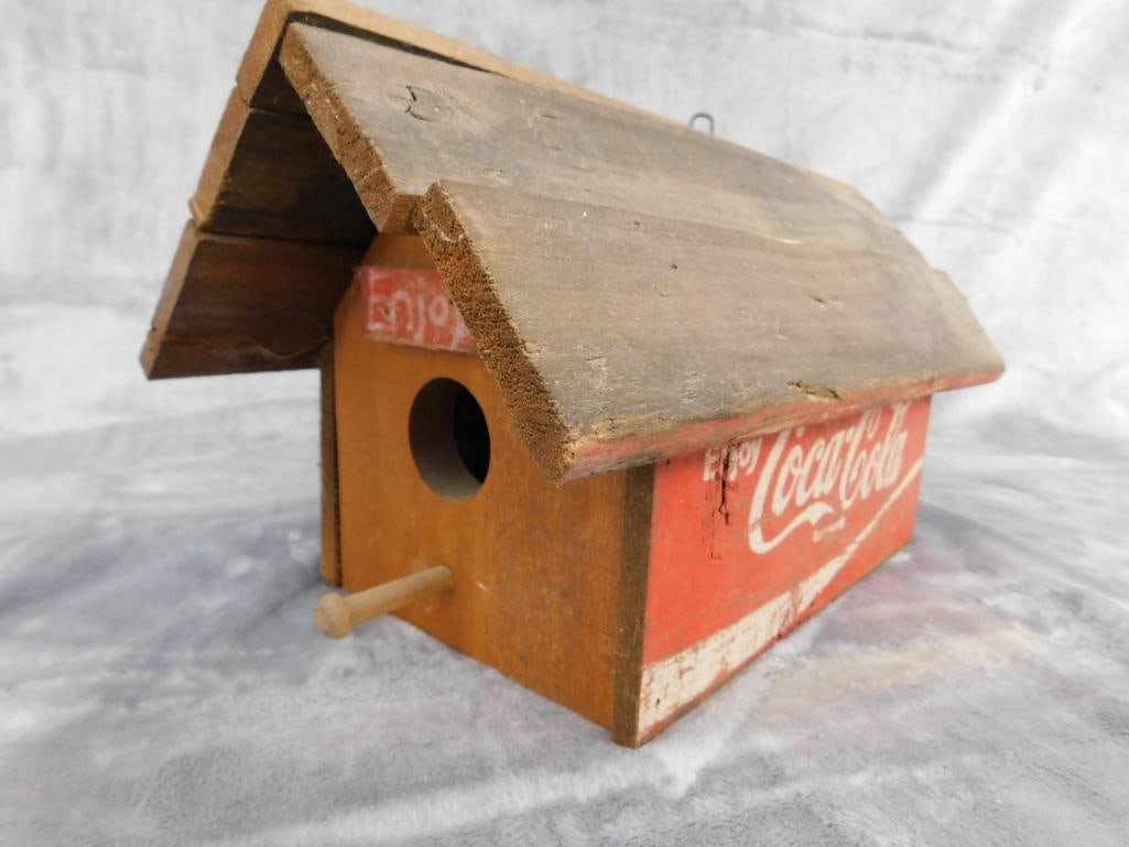 Vintage Hand Made Coca Cola Bird House - 7.25" x 13.5" x 7" - 8